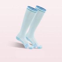 이니엔 여성 골프 니삭스 스포츠 미끄럼방지 미들 양말, 스카이