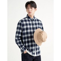 빈폴 [빈폴멘] [REGULAR] 블루 옴브레 미디엄 체크 셔츠 (BC2964C34P)