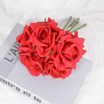 웨딩꽃 인공 머리 보습 장미 손 꽃다발 웨딩 부케 홈 배치 사진 소프트, 06