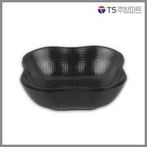 [돌산멜라민] 체크(흑) - 꽃종지 (업소용그릇 멜라민그릇 예쁜그릇 식당접시 멜라민볼 멜라민찬기 검정색그릇), (DS-7776), 블랙