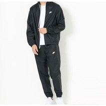 나이키 트레이닝복세트 한벌츄리닝 상하의 운동복 일상복 추리링 우븐 바람막이 조거팬츠 우수한 통기성을 가진 트랙수트 블랙