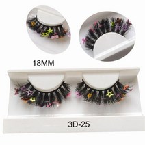 속눈썹 붙이기 연장 셀프 밍크 25mm 나비 포장 상자 매력적인 반짝이는 별 꽃, 1 Pairs_3D-25