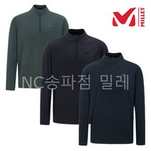 밀레 MILLET 3칼라 남성 남자 봄 가을 간절기 깔끔한 디자인 기본형 일상생활 및 아웃도어 겸용 긴팔 집업 티셔츠