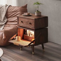 원목장 라탄수납장 복도 북유럽 원목 디저트 콘솔 지류함 슬림 슬라이드, 상세 페이지 참고, 빛과 그림자침대협탁