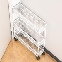 틈새수납장 철재 세탁실 폭좁은 이동식 선반, 13