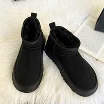 모카신 양털모카신 여성 첼시 부츠 겨울 모피 따뜻한 스노우 새로운 플랫 플랫폼 신발 캐주얼 스웨이드 짧은 플러시 발목 2022