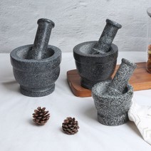 흑진주 돌절구3종 마늘용 이유식절구 데코용