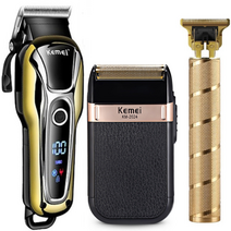 무선 클리퍼 진공 미용기 흡입 바이깡 하인이거 클리퍼 남성용 전기 헤어 트리머 전기, 세트 03