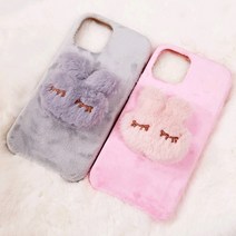 갤럭시S10 S9 S8 플러스 S7엣지 노트10 노트9 A50 A80 A90 아이폰 LG V40 G7 벨로아 수면 주문제작 겨울 털장식 핸드폰 하드 케이스