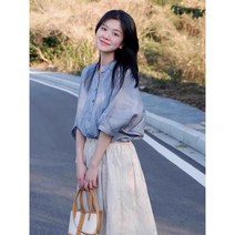 봄여름 여성복 부드러운 바람 셔츠 원피스 쿨맥스 세트