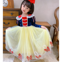 더쭈야 여아원피스 유아동 키즈 어린이 봄 가을원피스 샤 백설공주 머리띠 자매 등원 유치원 나들이 행사