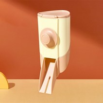 애완 동물 토끼 고양이 기니피그 모이통 급식기 모이튐방지 자동급수기 세트 TZTWQ-1, 핑크(모이통)