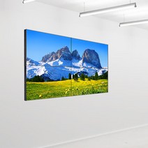 멀티비전 2x2 구성 VideoWall / 초슬림베젤 비디오월 상황실 관제실 삼성 LG