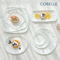 코렐 블루엘레강스 빈티지 2인 4인 6인 10인 혼밥 신혼 그릇 세트, 27블루엘레강스6인세트(26P)