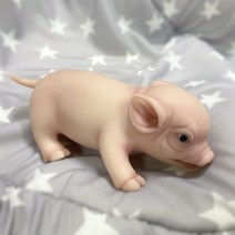 프리미엄 리본돌 애착 구체 인형 6inch Bebe Reborn 돼지 Unpainted 베이비 소프트 터치 Lifelike 전신 실리콘 키트 DIY 완구, [01] unpainted kit