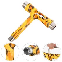 휴대용 스케이트 보드가방 도구 스케이트 보드 t 렌치 도구 휴대용 모든 longboard 키트 베어링 헤드 트럭 롤러 multitool 유형 키 멀티 스크루 드라이버 수리, 표범 무늬