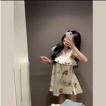 쇄골 벌룬 스퀘어넥 슬림 원피스