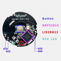 Holyiot-저전력 소비 모듈 nRF52810 블루투스 5.0 iBeacon 태그 3 축 가속도계 센서 비콘 실내 포지셔, 한개옵션0, 한개옵션0