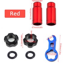 자동 위험 도로 자전거 밸브 너트 와셔 2 캡 세트 MTB Presta 타이어 고정 사이클링 보호 액세서리, 03 Red