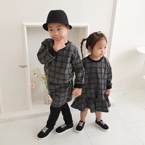 Hoglet(호글렛) 체키럽set[진그레이] 상하세트 원피스 아동복 유아복 유아동복 키즈 온라인 맞춤복