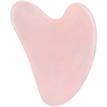 천연 로즈 쿼츠 제이드 롤러 구아샤 스크레이퍼 페이셜 바디 마사지기 핑크 제이드 스톤 페이스 리프팅 뷰, 01 scraping board
