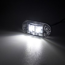 도어라이트 LED 사이드 마커 조명 12V/24V 경고등 자동차 외부 트레일러 트럭 노란색/흰색/빨간색 클, 한개옵션1, 02 4x White