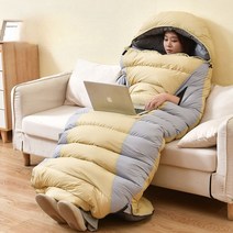 오리털침낭 웨어러블 야외용 실내용 백패킹 캠핑침낭, A. 리치에그타입베개800g
