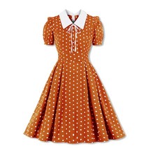 오드리햅번 스타일 원피스 그린 빈티지 레트로 50s 60s 드레스 폴카 도트 프린트 턴