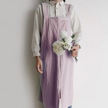 [리코] 와이드 코튼 앞치마, 연핑크