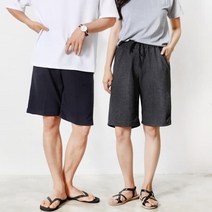 커플 시밀리룩 여름 반바지 데일리 팬츠 면 트레이닝