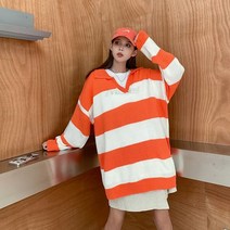 니트줄무늬 클래식 학원 무드 남자 와이드 루즈핏 커플룩 카라넥 스웨터 트렌드 910 7ZYY305P45 4995910151