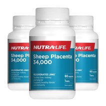 NUTRALIFE Sheep Placenta 34 000 뉴트라라이프 뉴질랜드 쉽 플라센타 양태반 34 000mg 60캡슐 3팩