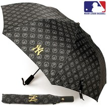 MLB 공인 프리미엄 튼튼한 2단자동 우산 NY원형로고 패턴(58x8K) 2단우산