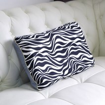 Areum 한아름 스칸디나 지브라(블랙) 굴곡형 메모리폼베개, 49cm×30cm×7~10cm(±3cm)