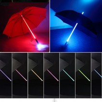 BUyuS패션우산 무대 LED 건전지포함) 빛나는 우산 공연 조명 우산 학생 손전등 (AAA 우산 광선 검굿딜 브이숍, 레드