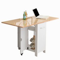 뉴600 하이그로시 접이식식탁 의자미포함 아일랜드 이동식 확장형 테이블, 메이플