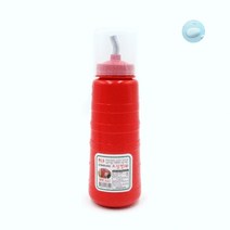 SOCEAN 국산 스텐 노즐 빨간 소스통 초장 초고추장 530ML 케찹 케챱 마요네즈 마요네스 드레싱 오일 기름 식초 겨자 간장 조미료 양념통 데리야끼 스테이크 스퀴즈 보틀 식당 업소 양념병 횟집 일식 회센터