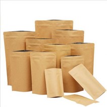 소포글로벌 식품용 스탠딩 종이 견과류 건어물 지퍼백 택배 봉투 20x30cm 100매 SP20707010, 23x35+5cm（100매）
