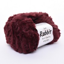 삼남뜨개실 래빗 85g 23컬러 인조밍크 털실 겨울실, 래빗 85g 15 레드 와인