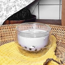 내열 이중유리 버블티컵 루체루나 더블글라스 칵테일 화채 녹차잔 보온 홈카페 200ml