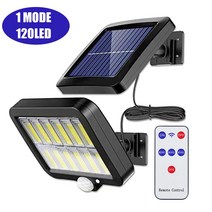 방가로용품 3 모드 PIR 모션 센서 방수 태양광 가로등 울타리 거리 정원 식 106/3, 120LED Remote 1Mode, CHINA