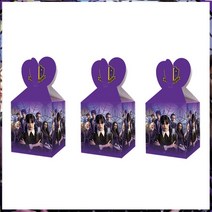 영화 수요일 아담스 생일 파티 장식 배너 풍선 식기 축제 용품 홈 배경, 18.Candy box-6PCS