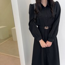 가을 여성 트렌치 벨트세트 포켓 셔츠 롱원피스