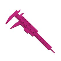 1PC 더블 규칙 스케일 플라스틱 버니어 캘리퍼스 학생 다이얼 게이지 마이크로 미터 측정 눈금자 내경 깊이 측정기, 3T