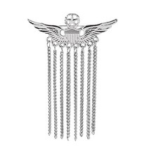 남자 날개 술 체인 브로치 의류 액세서리 유행 빈티지 문 패션 금속 장식 코사지 배지 코트 셔츠 기념일