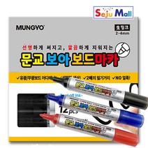 문교 BOA 보아 생잉크 보드마카 - 1타12자루, 적-타로
