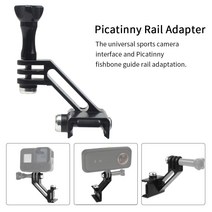 insta360 one r base에 맞는 휴대용 액션 카메라 마운트 클램프 범용 블랙 picatinny 레일 내구성 스포츠 어댑터 액세서리, b, 02 B