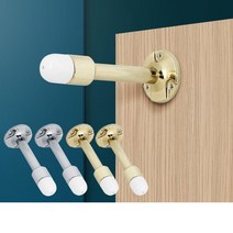 실버/골드 고무 일자형 도어스토퍼 택1 2p 벽파손방지 찍힘방지 원룸텔, 1개, A8 일자스토퍼 90골드 2P
