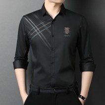 흰색긴팔셔츠 봄계절 남성 소매 얇은 이니셜 와이셔츠 중년 인 아빠룩 제조업자 576 x2개 2134996501