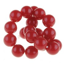 둥근 불투명 아크릴 6mm 8mm 10mm 12mm 14mm 16mm 18mm 20mm 루스 비즈 DIY 쥬얼리 제작 공예 결과, CHINA, 12mm 10pcs, Deep Red
